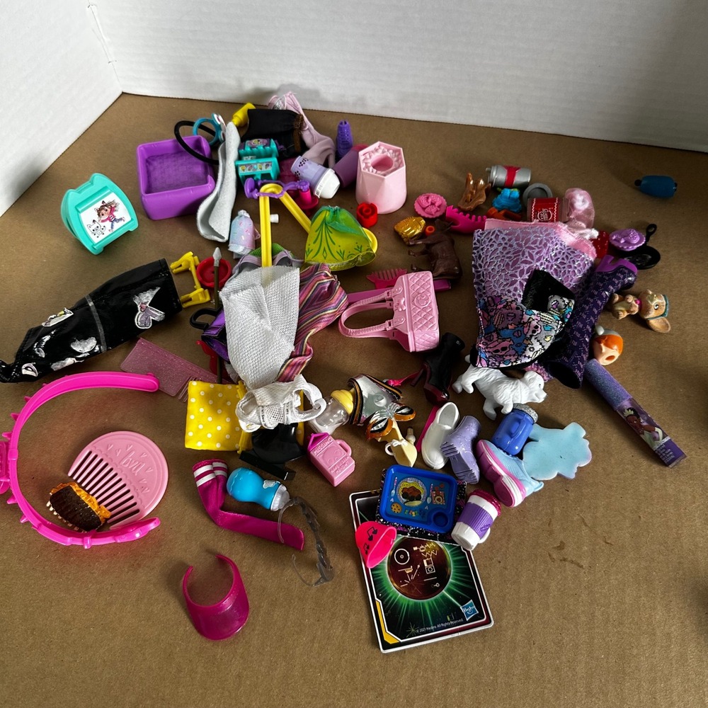 Mixed Doll Accessories Lot Kids OS Multicolor Good Clothes Shoes Bags Toys